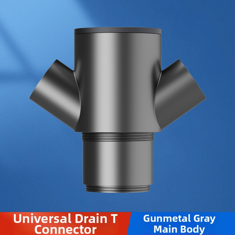 Trostruki odvodni spoj za kuhinju/balkon, ABS, dodaci, jedan komad, neto težina 0,02 kg