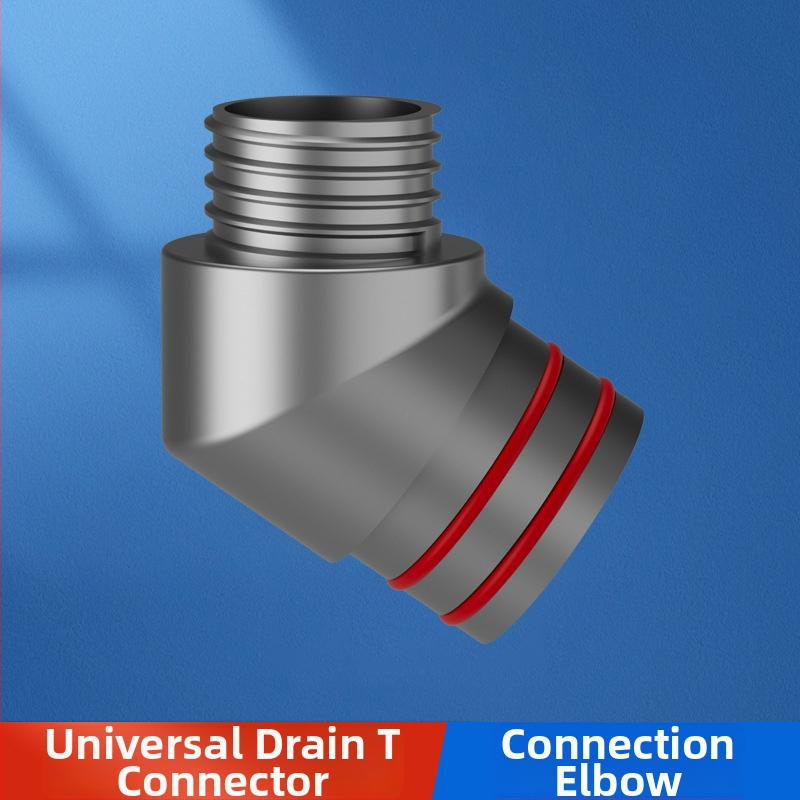 Trostruki odvodni spoj za kuhinju/balkon, ABS, dodaci, jedan komad, neto težina 0,02 kg