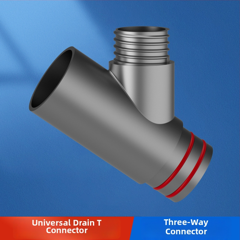 Trostruki odvodni spoj za kuhinju/balkon, ABS, dodaci, jedan komad, neto težina 0,02 kg