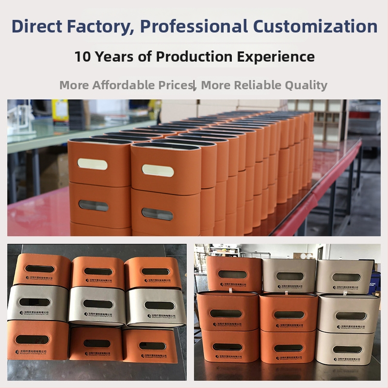 Kožená oválná krabička na vreckovky, model Cxk-65, sada 6 kusov, viacúčelová