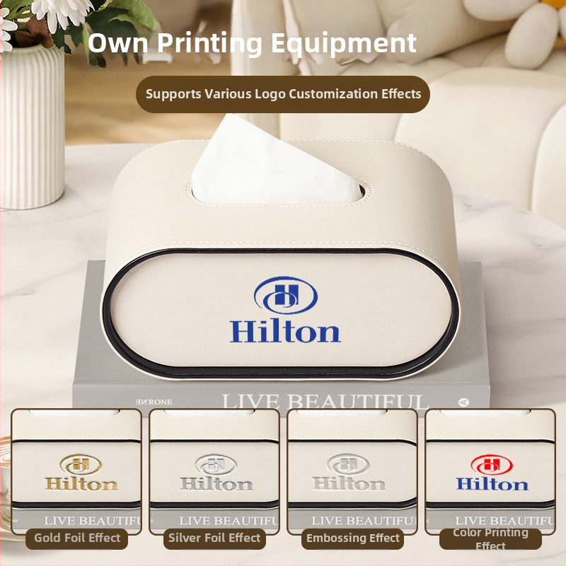 Kožená oválná krabička na vreckovky, model Cxk-65, sada 6 kusov, viacúčelová