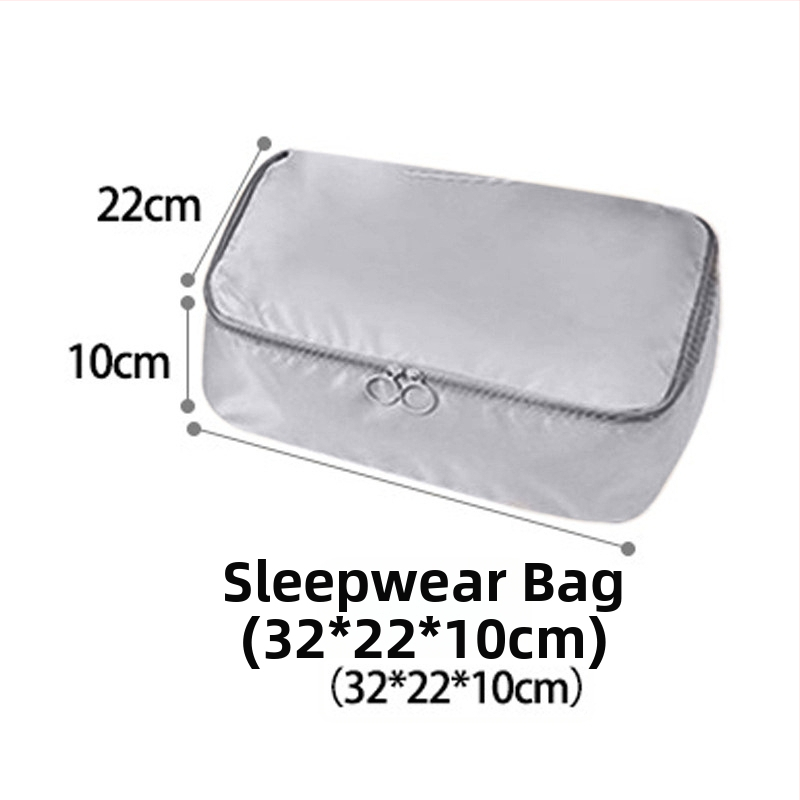 Utazási tárolótáska ruháknak, hordozható utazási szervező, bővíthető, vízálló, nagy kapacitású, hét részes készlet