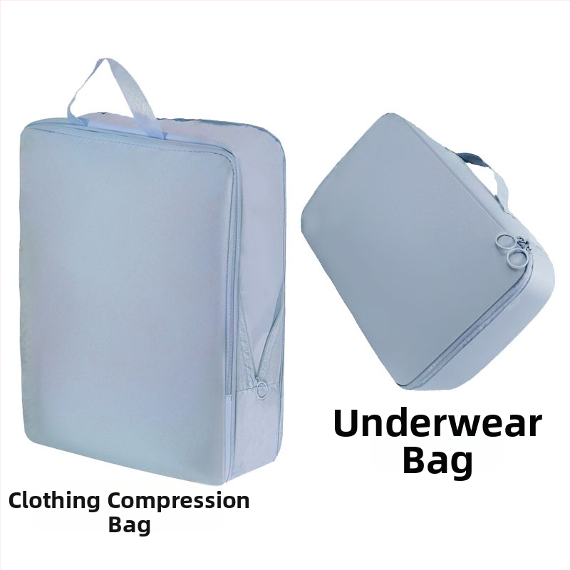 Utazási tárolótáska ruháknak, hordozható utazási szervező, bővíthető, vízálló, nagy kapacitású, hét részes készlet