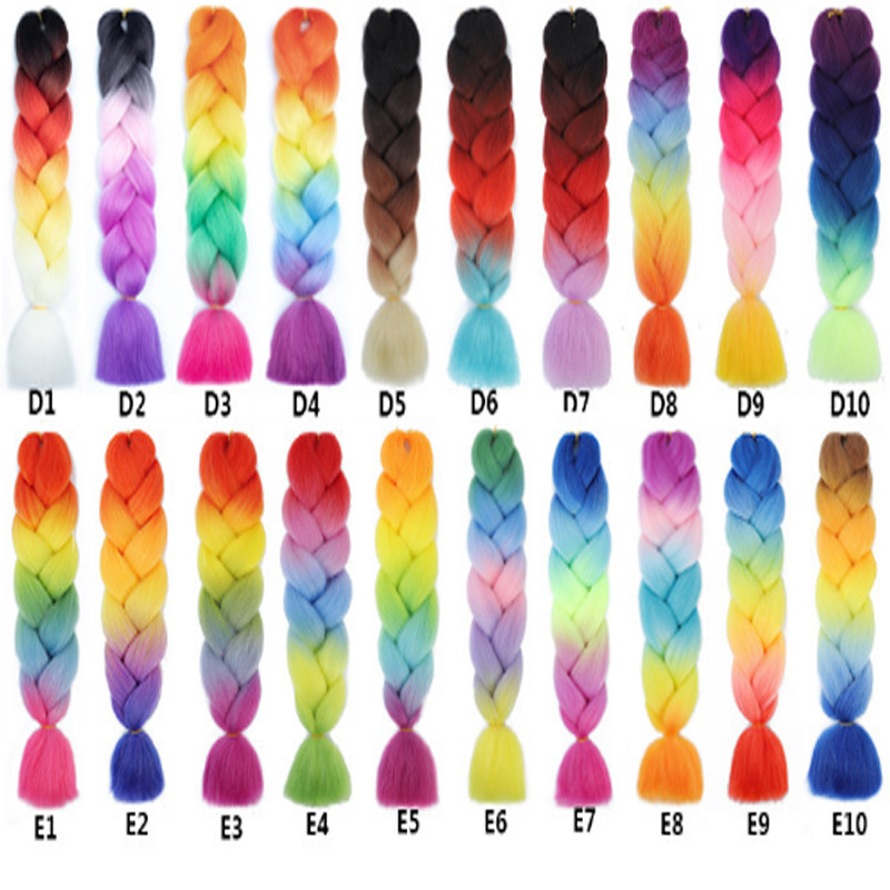 Perucă cu coadă și împletituri Jumbo - Caiya, fibre sintetice rezistente la temperatură înaltă, mecanism de împletire