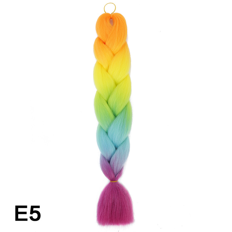 Perucă cu coadă și împletituri Jumbo - Caiya, fibre sintetice rezistente la temperatură înaltă, mecanism de împletire