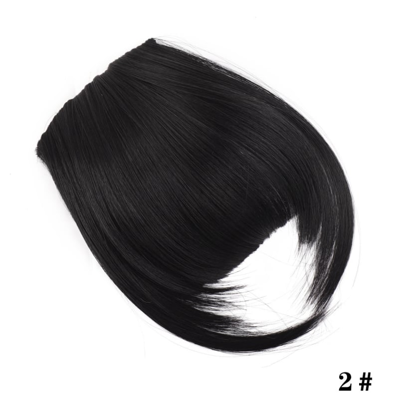 Perucă cu breton qi și linie laterală, păr din fibre rezistente la temperaturi înalte, crește volumul părului, nu se recomandă vopsirea