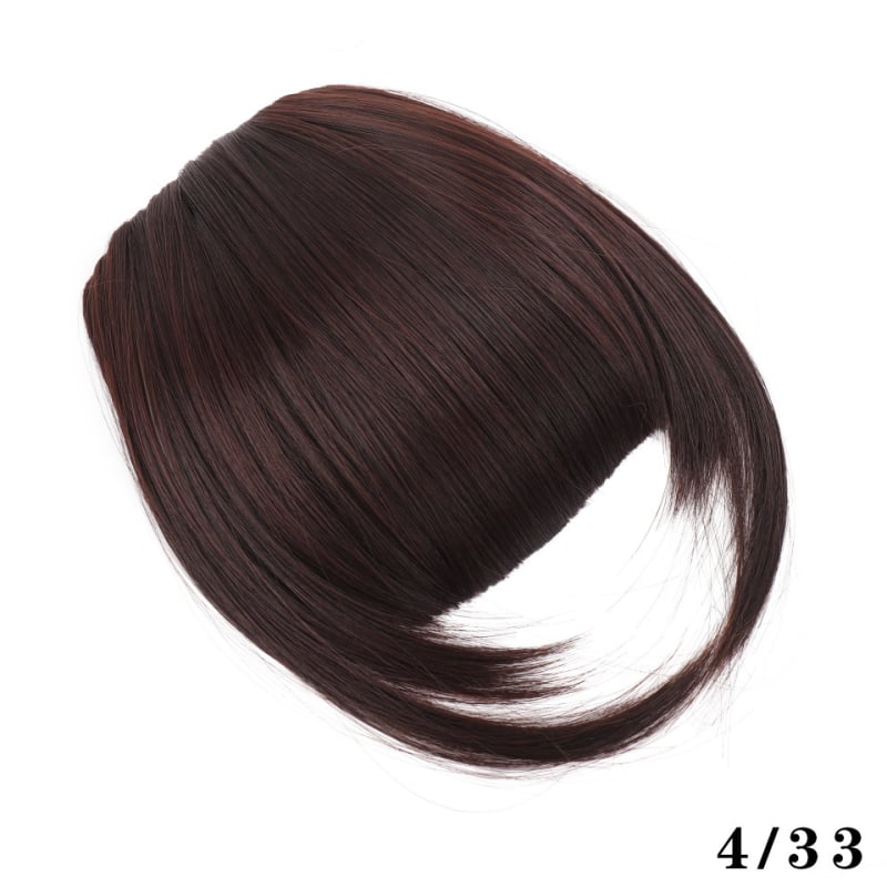 Perucă cu breton qi și linie laterală, păr din fibre rezistente la temperaturi înalte, crește volumul părului, nu se recomandă vopsirea