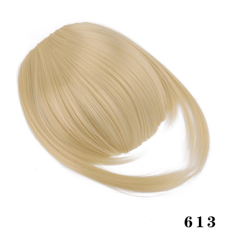 Perucă cu breton qi și linie laterală, păr din fibre rezistente la temperaturi înalte, crește volumul părului, nu se recomandă vopsirea