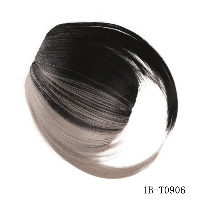 Perucă cu breton qi și linie laterală, păr din fibre rezistente la temperaturi înalte, crește volumul părului, nu se recomandă vopsirea