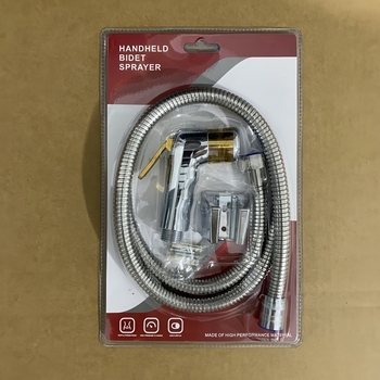 Душ комплект за биде, стенен монтаж, ABS, дъждовна функция, електроплакирано покритие