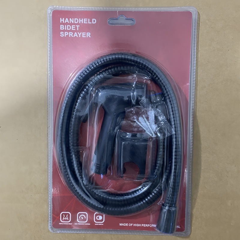 Душ комплект за биде, стенен монтаж, ABS, дъждовна функция, електроплакирано покритие