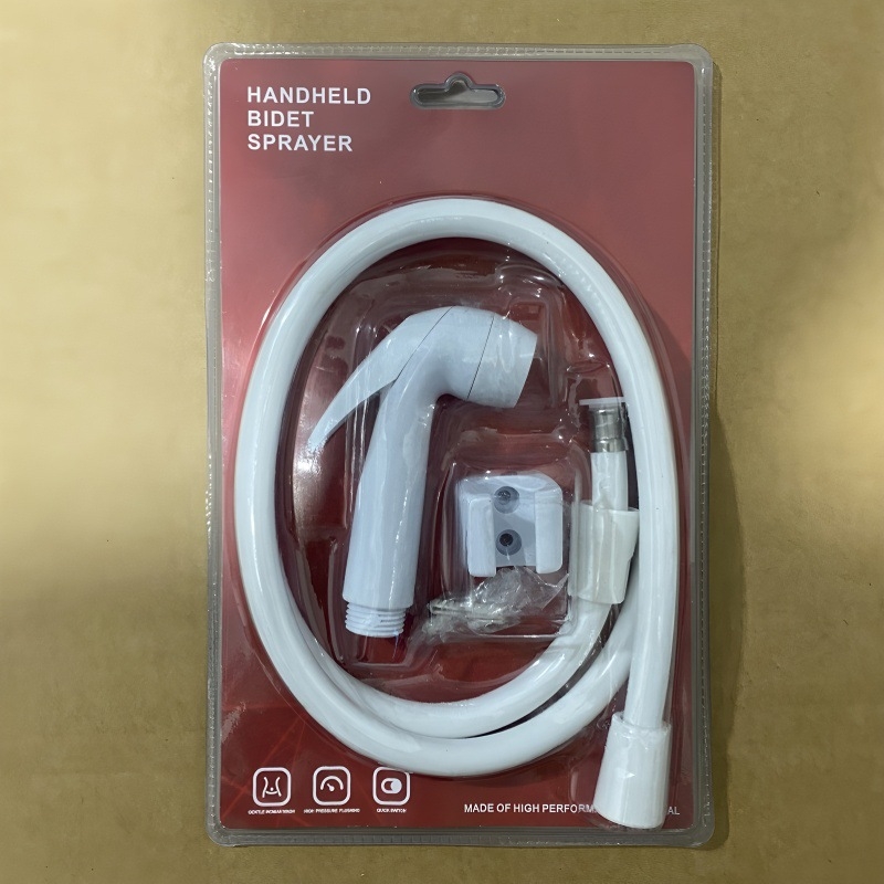 Душ комплект за биде, стенен монтаж, ABS, дъждовна функция, електроплакирано покритие