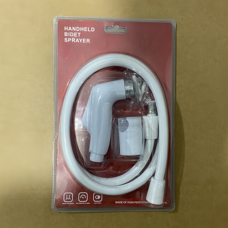 Душ комплект за биде, стенен монтаж, ABS, дъждовна функция, електроплакирано покритие