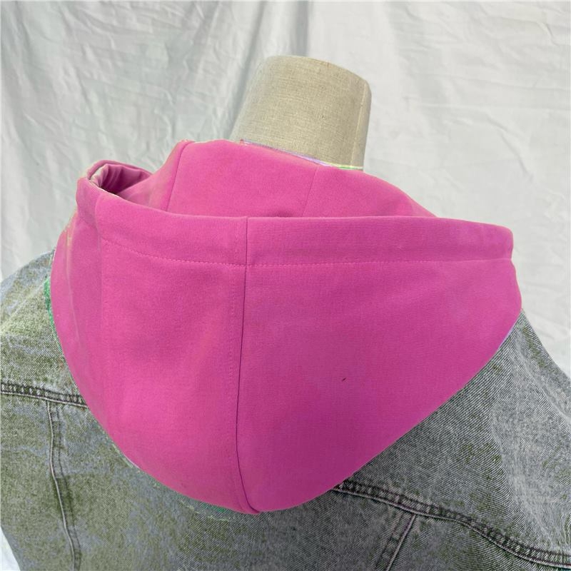 Levehető kapucnis pulóver hamis gallérral — pamut, kevert bélés, kültéri stílus, tavasz 2025, raktáron