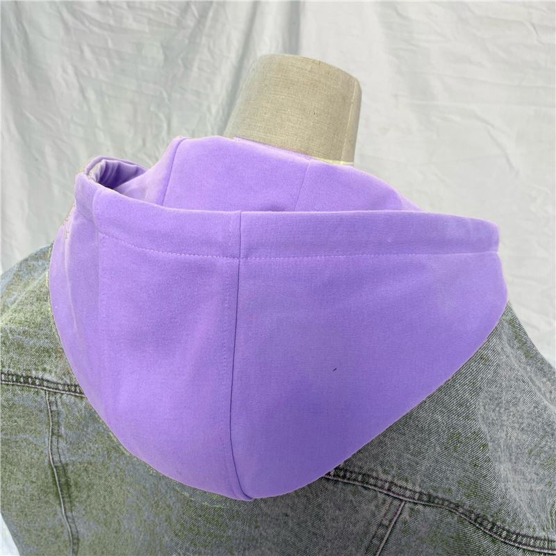 Levehető kapucnis pulóver hamis gallérral — pamut, kevert bélés, kültéri stílus, tavasz 2025, raktáron