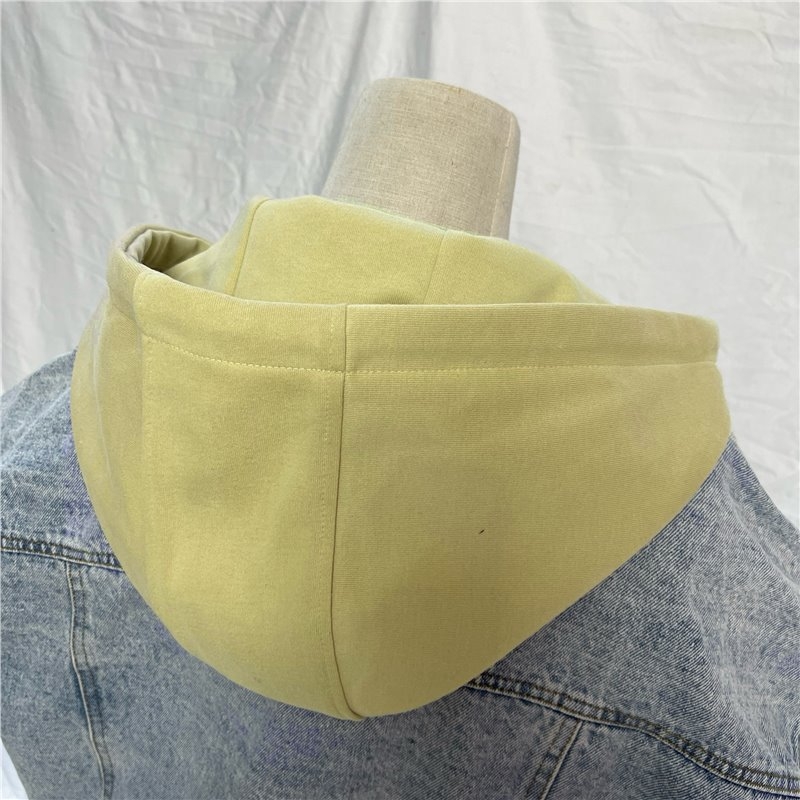 Levehető kapucnis pulóver hamis gallérral — pamut, kevert bélés, kültéri stílus, tavasz 2025, raktáron