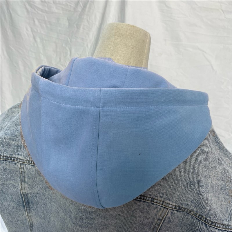 Levehető kapucnis pulóver hamis gallérral — pamut, kevert bélés, kültéri stílus, tavasz 2025, raktáron