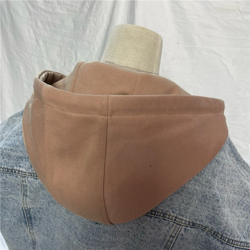 Levehető kapucnis pulóver hamis gallérral — pamut, kevert bélés, kültéri stílus, tavasz 2025, raktáron