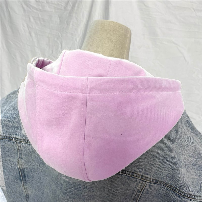 Levehető kapucnis pulóver hamis gallérral — pamut, kevert bélés, kültéri stílus, tavasz 2025, raktáron