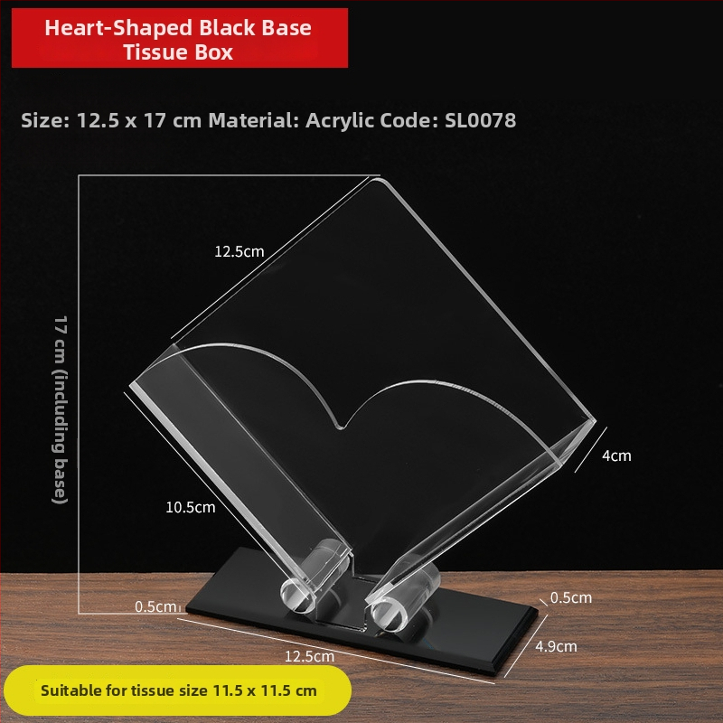 Акрилен настолен държач за салфетки – модерен минималистичен квадратен дизайн за плоски хартиени салфетки, многофункционален, персонализируем с печатано лого