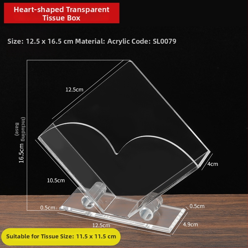 Акрилен настолен държач за салфетки – модерен минималистичен квадратен дизайн за плоски хартиени салфетки, многофункционален, персонализируем с печатано лого