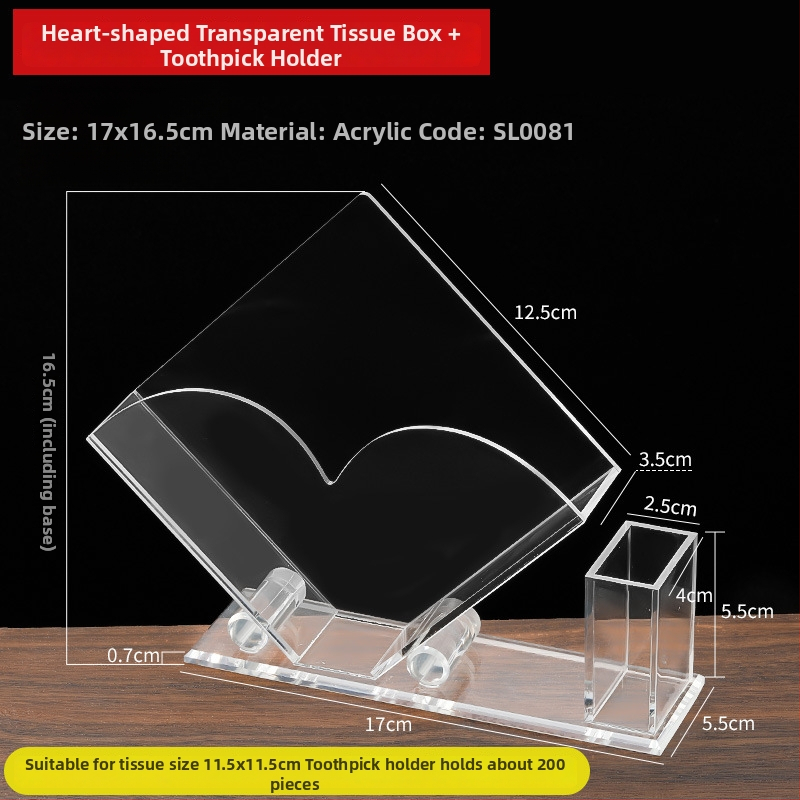 Акрилен настолен държач за салфетки – модерен минималистичен квадратен дизайн за плоски хартиени салфетки, многофункционален, персонализируем с печатано лого