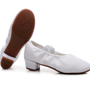 Pantofi de balet pentru femei, din pânză, talpă din velur