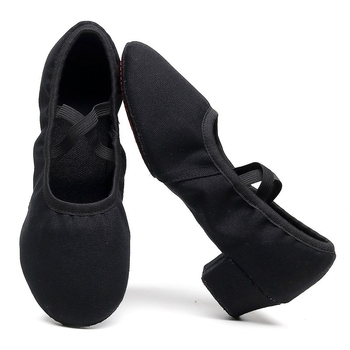 Pantofi de balet pentru femei, din pânză, talpă din velur