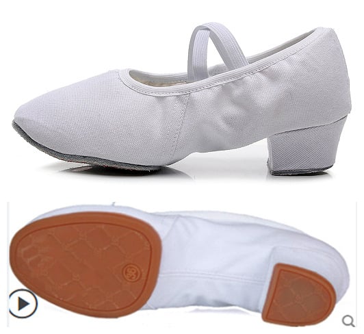 Pantofi de balet pentru femei, din pânză, talpă din velur