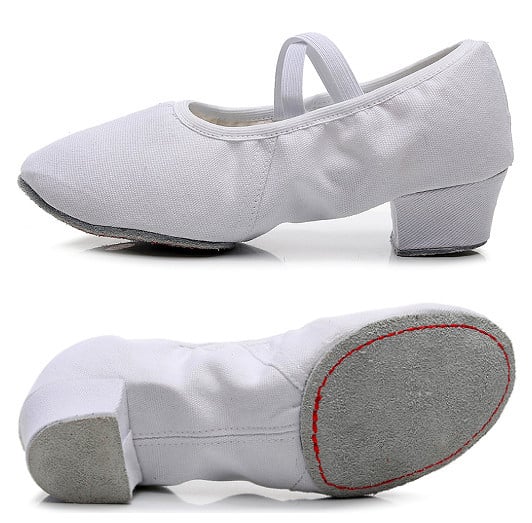 Pantofi de balet pentru femei, din pânză, talpă din velur