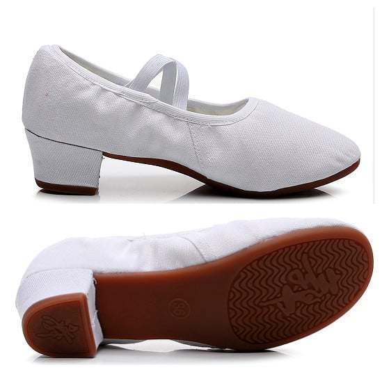 Pantofi de balet pentru femei, din pânză, talpă din velur