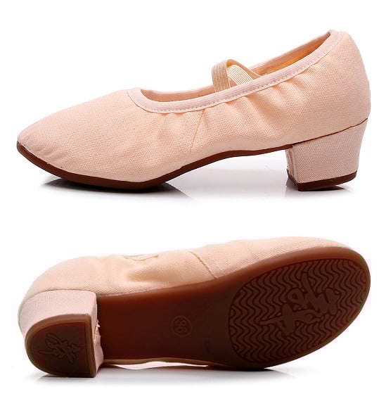 Pantofi de balet pentru femei, din pânză, talpă din velur