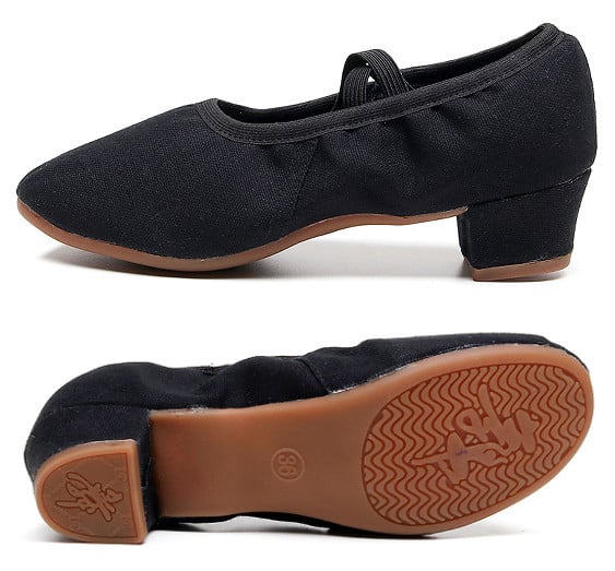 Pantofi de balet pentru femei, din pânză, talpă din velur