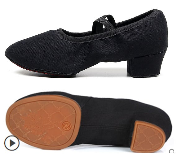 Pantofi de balet pentru femei, din pânză, talpă din velur