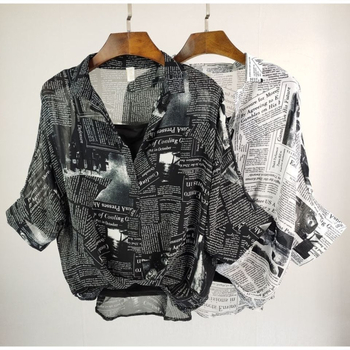 Γυναικείο σετ δύο μπλουζών: πολυεστέρας-ελαστάν, V-λαιμός, πτώση ώμων, 3D κέντημα