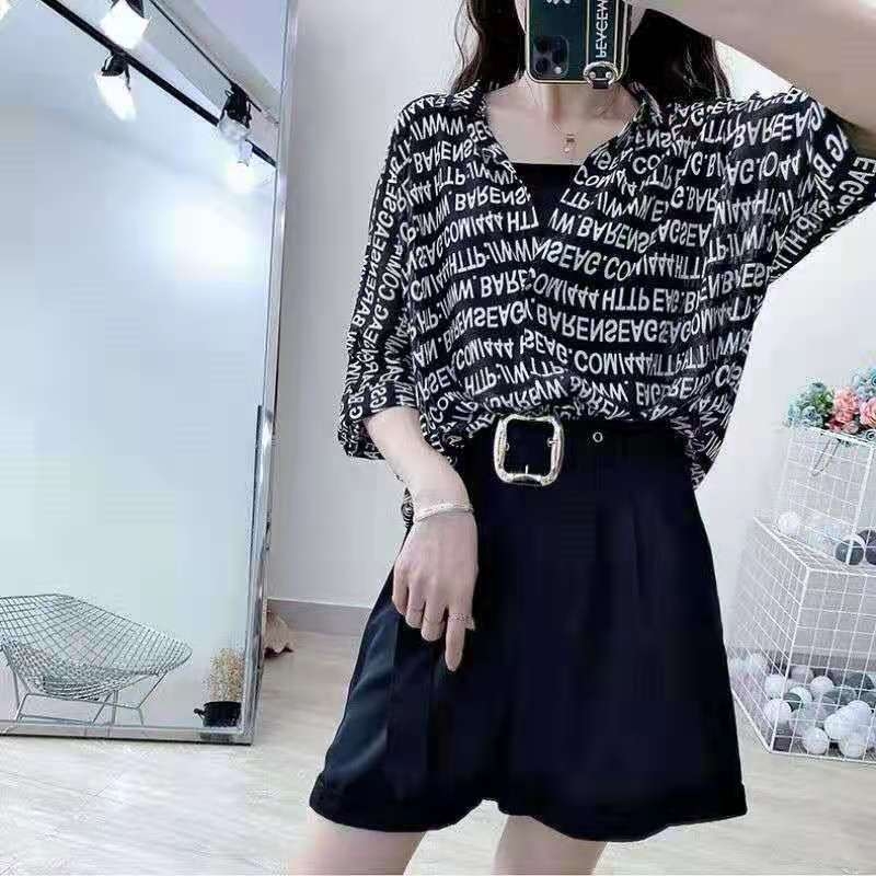 Γυναικείο σετ δύο μπλουζών: πολυεστέρας-ελαστάν, V-λαιμός, πτώση ώμων, 3D κέντημα