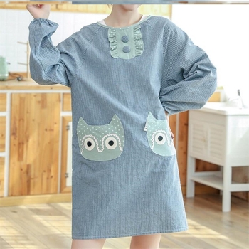 Ποδιά με μακριά μανίκια για οικιακή κουζίνα — αδιάβροχη, αντοχή στο λάδι, αναπνέουσα, λεπτή