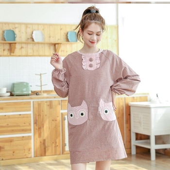 Ποδιά με μακριά μανίκια για οικιακή κουζίνα — αδιάβροχη, αντοχή στο λάδι, αναπνέουσα, λεπτή