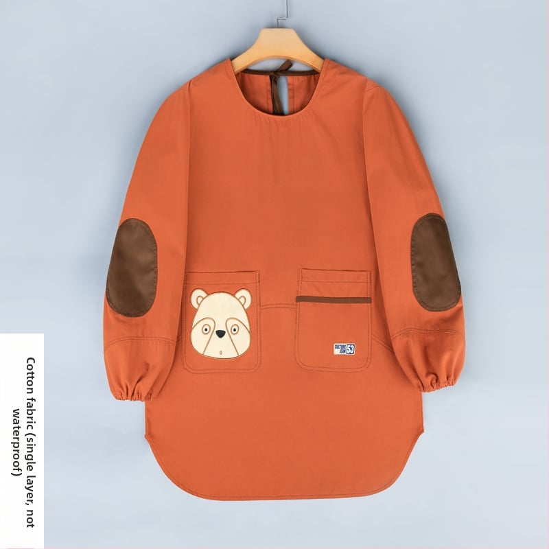 Ποδιά με μακριά μανίκια για οικιακή κουζίνα — αδιάβροχη, αντοχή στο λάδι, αναπνέουσα, λεπτή