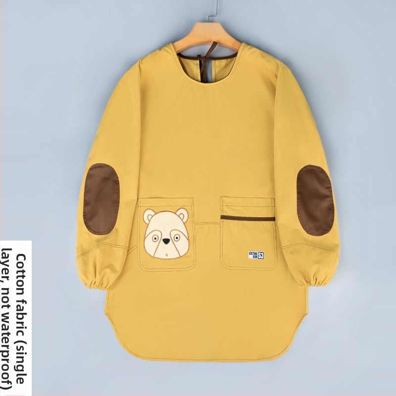 Ποδιά με μακριά μανίκια για οικιακή κουζίνα — αδιάβροχη, αντοχή στο λάδι, αναπνέουσα, λεπτή