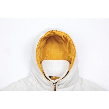 Téli dzseki levehető csíkos pamut gallérral - uniszex, poliészter, 2023 tavasz, egyenként csomagolva