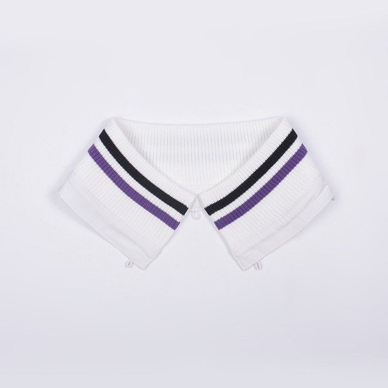 Téli dzseki levehető csíkos pamut gallérral - uniszex, poliészter, 2023 tavasz, egyenként csomagolva