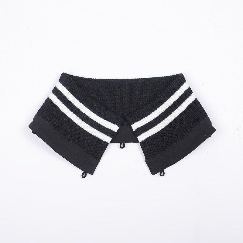 Téli dzseki levehető csíkos pamut gallérral - uniszex, poliészter, 2023 tavasz, egyenként csomagolva