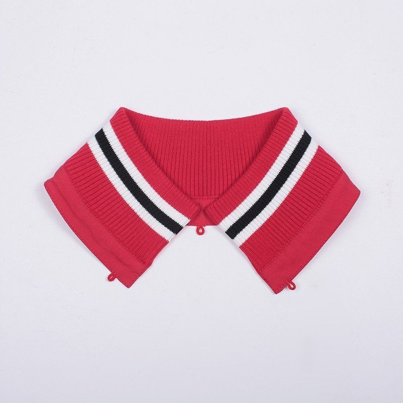 Téli dzseki levehető csíkos pamut gallérral - uniszex, poliészter, 2023 tavasz, egyenként csomagolva