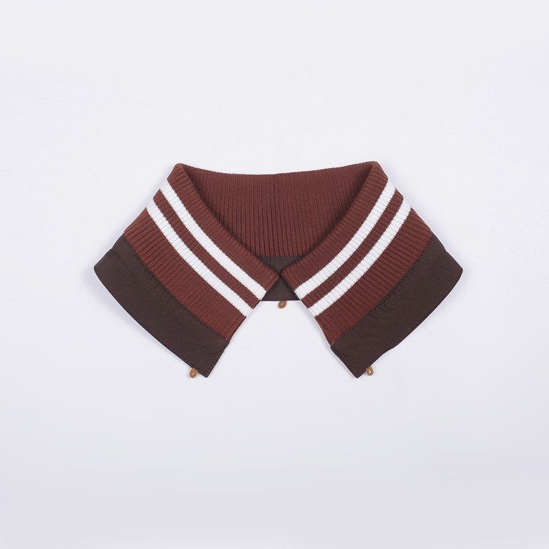 Téli dzseki levehető csíkos pamut gallérral - uniszex, poliészter, 2023 tavasz, egyenként csomagolva