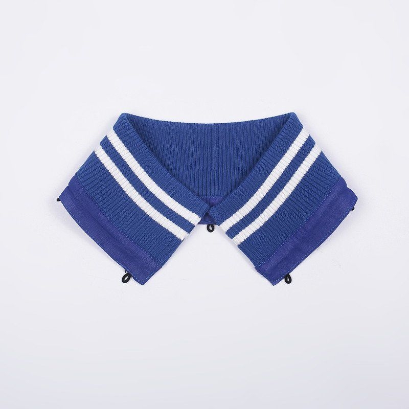 Téli dzseki levehető csíkos pamut gallérral - uniszex, poliészter, 2023 tavasz, egyenként csomagolva