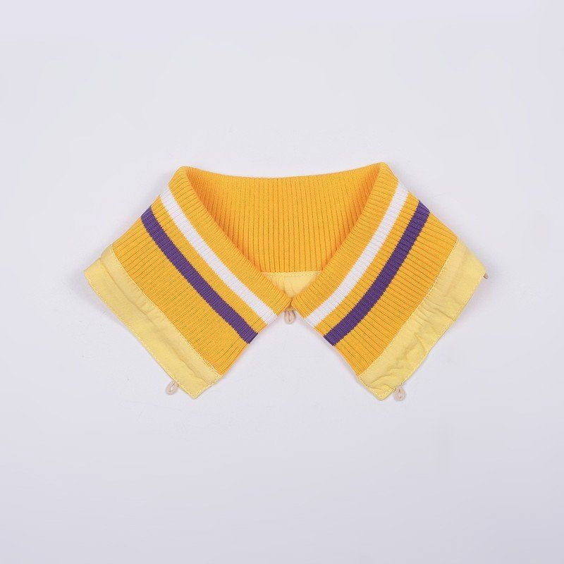 Téli dzseki levehető csíkos pamut gallérral - uniszex, poliészter, 2023 tavasz, egyenként csomagolva