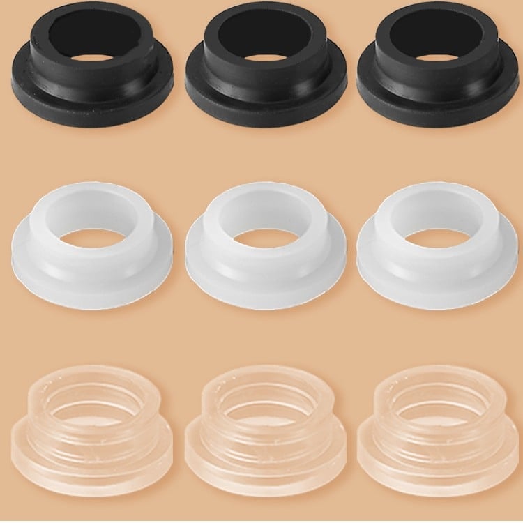 Σετ στεγανοποιητικών ελαστικών δαχτυλιδιών για μίξερ ντους, 6 τεμάχια, καουτσούκ, για κρύο και ζεστό νερό, μοντέρνο μινιμαλιστικό στυλ