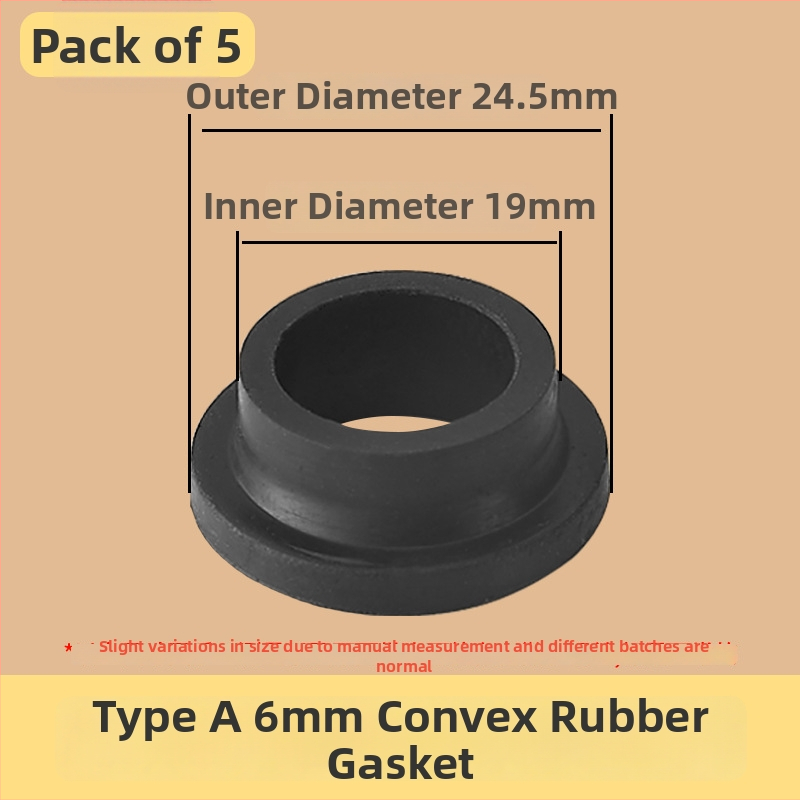 Σετ στεγανοποιητικών ελαστικών δαχτυλιδιών για μίξερ ντους, 6 τεμάχια, καουτσούκ, για κρύο και ζεστό νερό, μοντέρνο μινιμαλιστικό στυλ