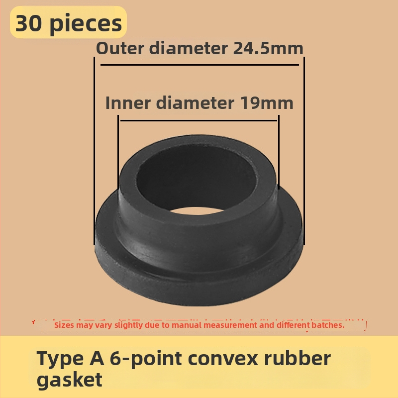Σετ στεγανοποιητικών ελαστικών δαχτυλιδιών για μίξερ ντους, 6 τεμάχια, καουτσούκ, για κρύο και ζεστό νερό, μοντέρνο μινιμαλιστικό στυλ